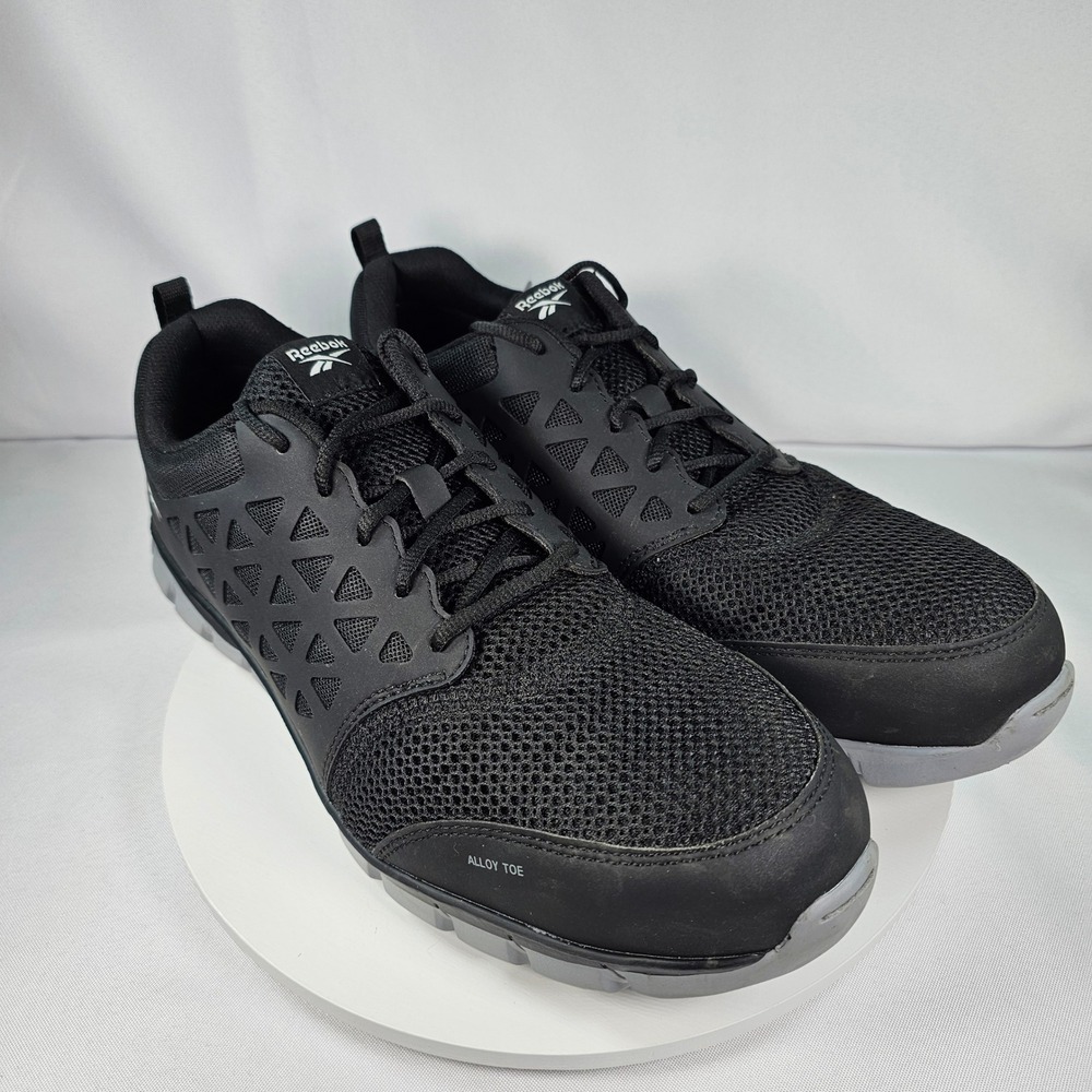 Reebok Men's Sublite Alloy Toe EH SR Work Safety Shoes Size 13 4E Black